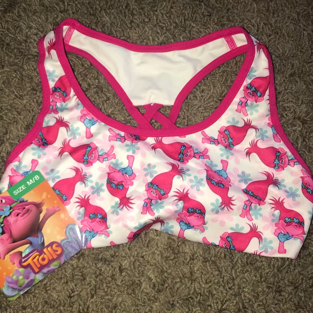 Trolls poppy sports bra